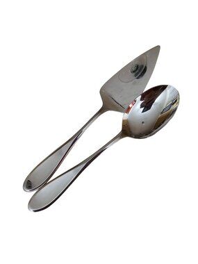 Mikasa Bravo Pie Server & Serving Spoon Set stainless glossy durable serving